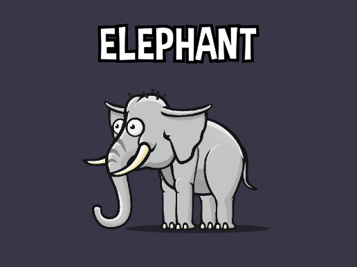 2D animated elephant game asset