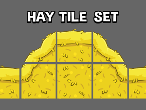 2d hay tile set