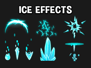 2d ice game effects and ice spells