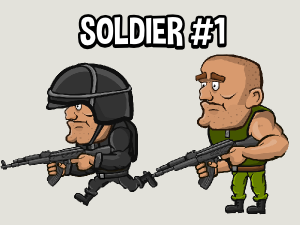 2d soldier game sprite