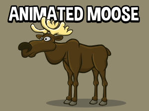 Animated moose game sprite