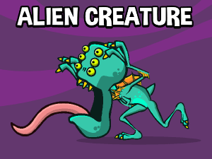 Alien creature 2d game asset
