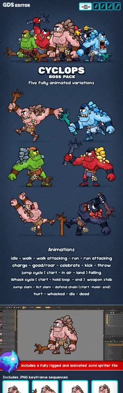 Animated Cyclops Boss Pack