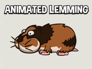 Animated 2d lemming game asset