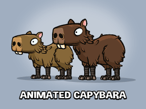 Animated Capybara game sprite