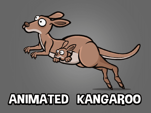 Animated Kangaroo game sprite