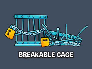 Animated breakable cage