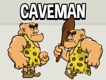 Animated caveman sprite