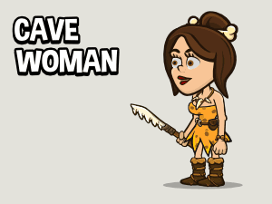 Animated cave woman game sprite