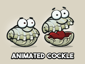 Animated cockle game sprite