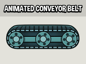 Animated conveyor belt 2d game asset