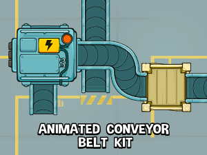 Animated conveyor belt game kit