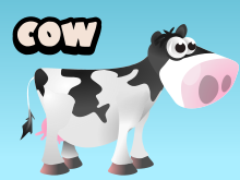 Animated cow sprite