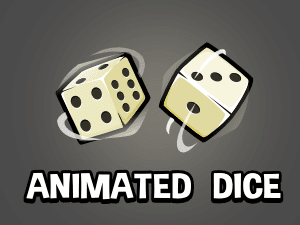 Animated dice roll game asset