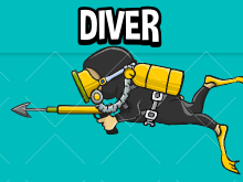Animated diver sprite