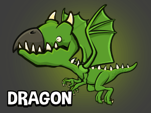 Animated dragon game asset