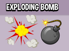 Animated exploding bomb