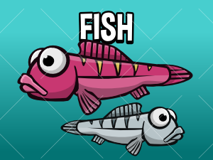 Animated fish gme asset