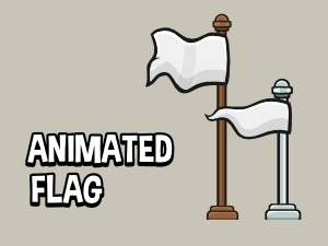 Animated flags game asset