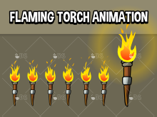 Animated flaming torch
