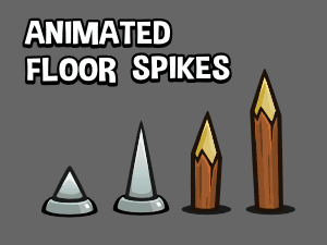Animated floor spikes game asset