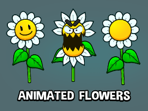 Animated flower game sprite