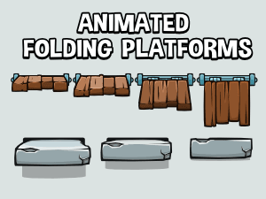 Animated folding platforms game asset pack