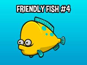 Animated friendly fish 4 game asset
