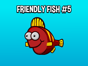 Animated friendly fish 5 game asset