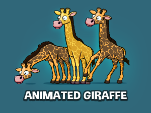 Animated giraffe game sprite