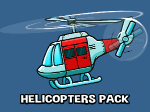 Animated helicopter game asset pack