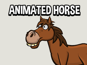 Animated horse 2d game asset