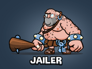 Animated jailer character