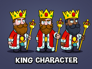 Animated king game character