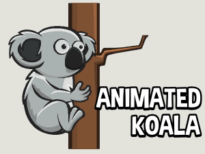 Animated koala animated game character