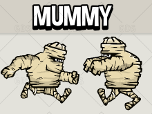 Animated mummy character
