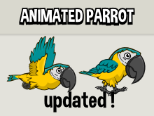 Animated parrot sprite