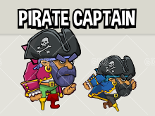 Animated pirate captain three versions