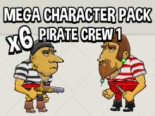 Animated pirate characters mega pack