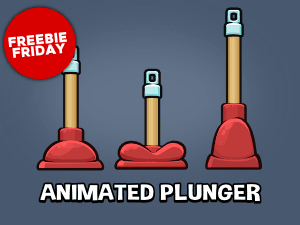 Animated plunger