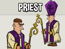 Animated priest sprite
