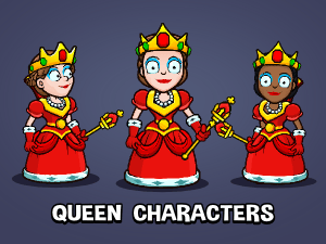 Animated queen characters