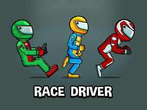 Animated race driver