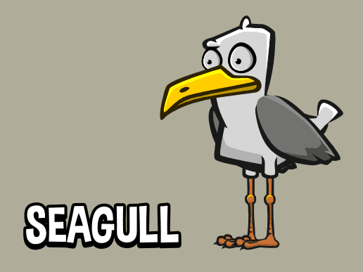 Animated seagull