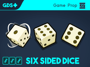 Animated six sided dice