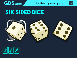 Animated six sided dice