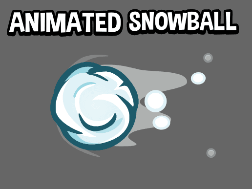 Animated snowball game projectile
