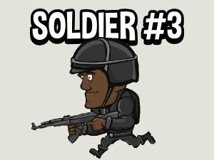 Animated soldier game sprite