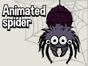 Animated spider game sprite