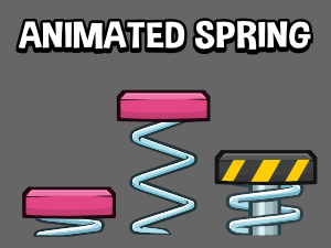 Animated spring game asset